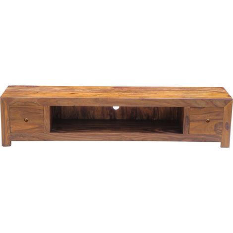 Jaipur Large Plazma with Drawer - Sheesham Wood - L40 x W200 x H45 cm - Honey Dark Finish