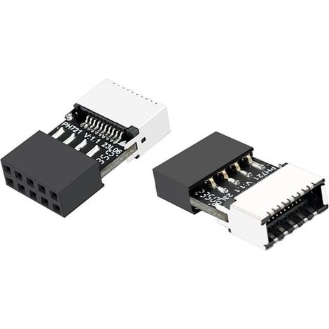 Adaptateurs de Connecteur USB 2.0 9 Broches Vers Type-E 20 Broches pour Carte Mère, Convertisseur USB Haute Vitesse pour PC Amélioré (1/5)