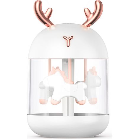 Mini humidificateur d'air, humidificateur d'air portable home, humidificateur d'air pour bébé, humidificateur de bureau USB Home Bedroom Office (blanc) (1/5)