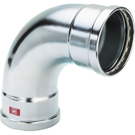 Viega Prestabo XL-gomito a 90 gradi, d 76,1mm acciaio non legato, zincato modello 1116XL, 597566