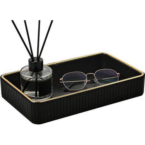 Bandeja organizadora de piel sintética，ideal para escritorio o mesita de noche (1/5)