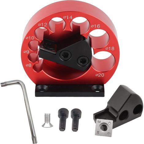 Kit de plantilla para fabricar espigas con perforación ajustable, fresado y vástago redondo, herramienta auxiliar y agujeros de 8, 9, 10, 12, 14, 16, 18 y 20 mm. (1/5)