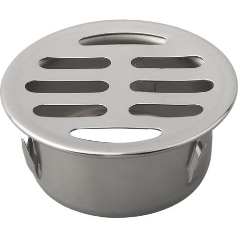 Siphon de sol rond en acier inoxydable, bouchon de tuyau de pluie pour extérieur/salle de bain (50 mm) (1/5)