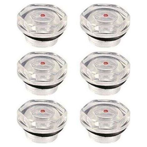 Niveau d'huile Compresseur d'air Jauge Bouchon Voyant d'Huile Indicateur Viseur Niveau de Liquide en Plastique Filetage 20mm 6Pcs (1/3)