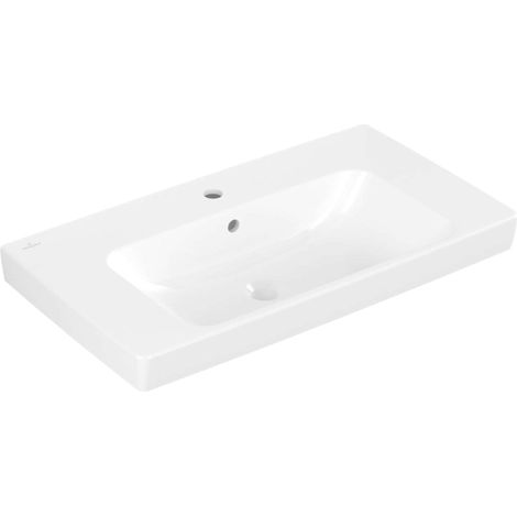 Villeroy & Boch Architectura - Lavabo 80x45 cm, avec trop-plein, trou pour robinetterie, blanc alpin 4A878001