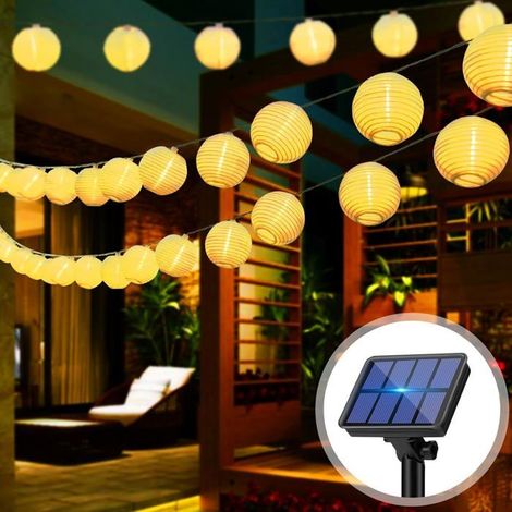 15 LED guirlande lumineuse solaire, 4,5 m, étanche IP65, blanc chaud, pour jardin terrasse balcon (1/5)