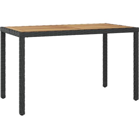 Gartentisch Schwarz und Braun 123x60x74 cm Massivholz Akazie (1/5)