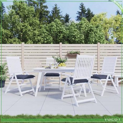 378916 Coussins de chaise lot de 4 bleu marine 50x50x7 cm tissu oxford (1/5)