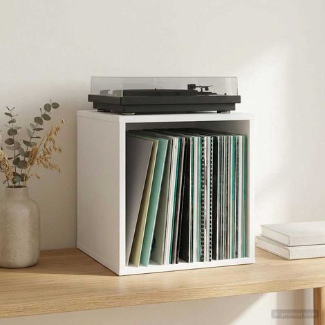 Irovami Boîte à album en vinyle blanc 37 x 36,5 x 38 cm (1/5)