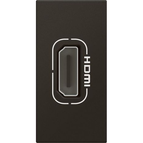 Prise HDMI Type-A version 2.0 préconnectorisée Mosaic 1 module noir mat LEGRAND 079478L (1/3)
