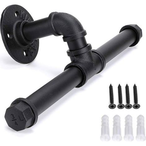Zhan Wall-Mounted Roll Holder - Vintage Industrial Style - Bathroom Accessory (1/5)