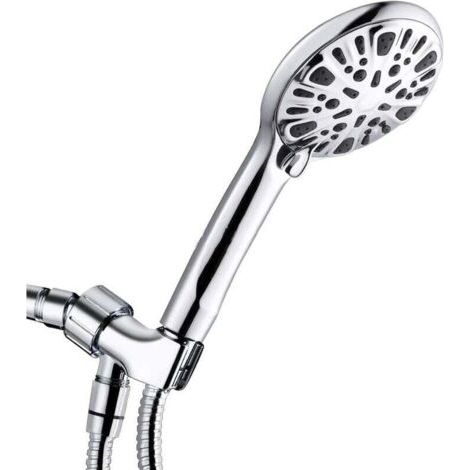 Pommeau De Douche, Douchette Douche Salle de Bain avec 9 Modes Haute Pression Economie d'eau -(plaqué douche simple) (1/5)