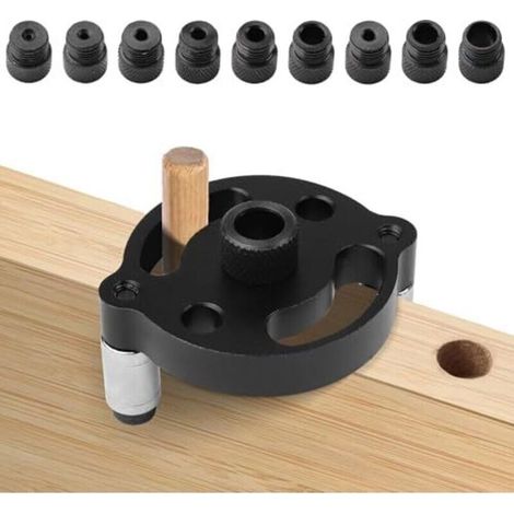 Gabarit de perçage pour le travail du bois, outil de perçage vertical, gabarit de perçage pour la fabrication de meubles (2/3/4/5/6/8/10 mm), pour le centrage du bois massif et du boi (1/4)