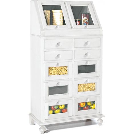 Mobile Dispensa Classico Cucina Legno Colori mobili tempesta: Bianco opaco