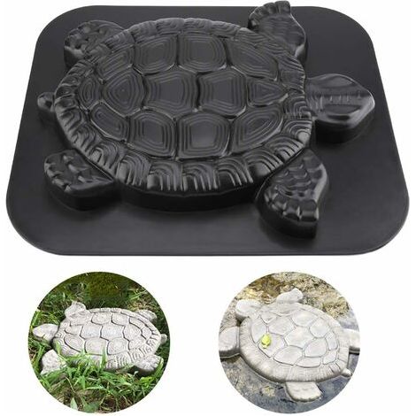 Plastic turtle paving mold, medium concrete pavers, for garden path, sidewalk, stepping stones (15.74×13.39×1.50 inches) (1/5)
