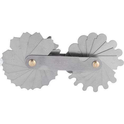 Radiuslehre aus legiertem Stahl, konkav-konvexer Bogen, hochpräzises industrielles Messwerkzeug R 17 mm (1/5)