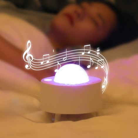 Lampe projecteur étoiles univers galaxie chambre soirée avec musique intégrée ambiance romantique et télécommande