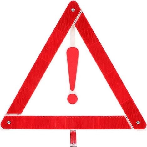 Panneau de signalisation triangulaire en forme de trépied, panneau de stationnement de sécurité pour véhicules en cas de panne d'urgence (1/5)