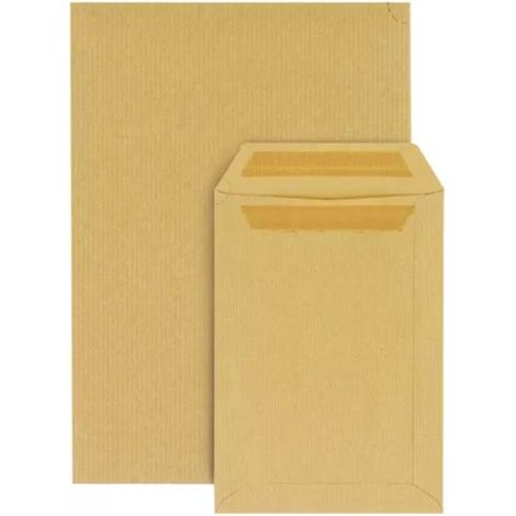 200 pochettes en papier kraft - 17,6 x 25 cm