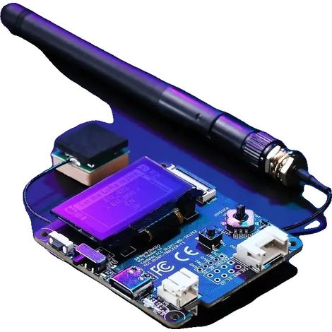 Nodo Meshtastic, frequenza 868 MHz, schermo OLED da 1,3 pollici, alimentazione tramite Type-C, unità di elaborazione nRF52840, modulo GPS L76K. (1/5)
