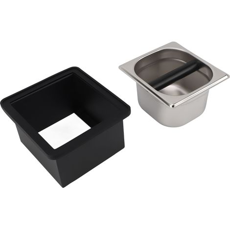 Boîte à frapper carrée détachable en acier inoxydable, seau pour marc de café, pour magasin (1/5)