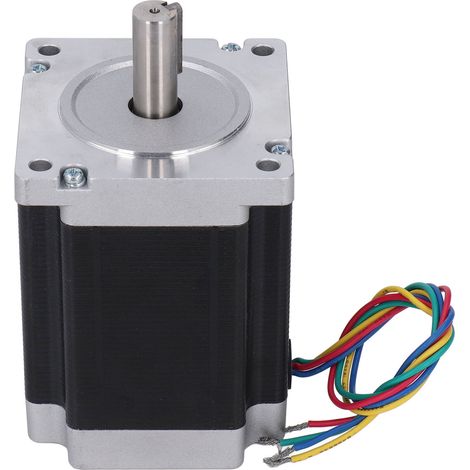 Moteur pas à pas hybride, biphasé, arbre cannelé de 14 mm, 8,5 Nm, 5 A, acier inoxydable, pour fraiseuses CNC (1/5)
