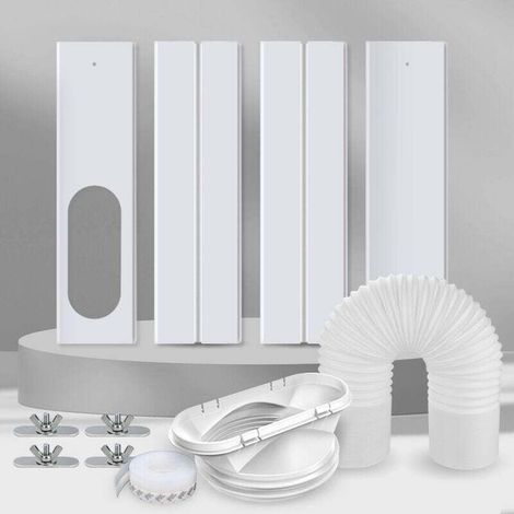 Kit de ventilación para ventana de aire acondicionado portátil, junta universal ajustable de 43 a 140 cm, compatible con mangueras de 13/15 cm - KZQ