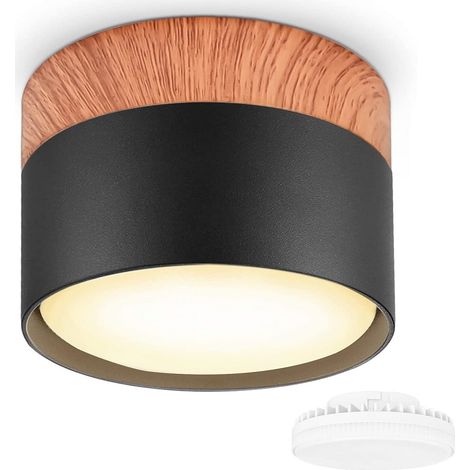 Spot en saillie led plafonnier ø11x75mm blanc chaud grain de bois (1/4)