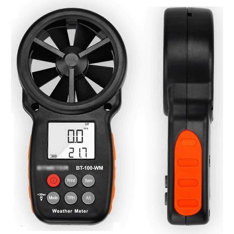 Anémomètre numérique avec thermomètre, adapté à la voile, à la planche à voile, au kitesurf et à la pêche. (1/4)