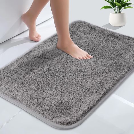 1 Tapis de bain, microfibre, antidérapant, absorbant, lavable, pour douche et baignoire (1/5)