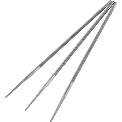 Jeffergarden Lot de 3 limes à chaîne rondes en acier à roulement pour affûter les chaînes de tronçonneuse (4 mm)-DOU