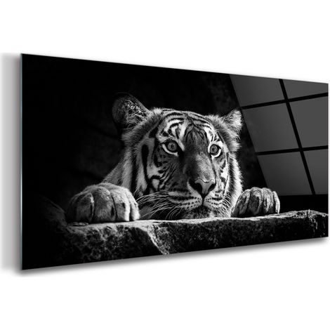 Tableau sur verre – 100 x 50 cm - Tableau mural décoratif - Verre Décorative - Animal Sauvage (1/5)