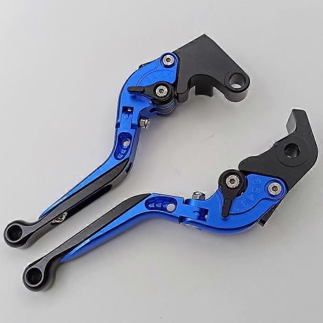 Poignée de frein réglable en alliage d'aluminium modifiée pour moto R6S YZF R6, guidon YZF R1 avec poignée d'embrayage (bleu 1) (1/5)