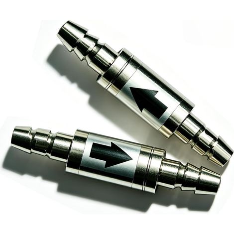 Clapet Anti-Retour en Acier Inoxydable, 2 Pièces, Compatible avec Système D'Aquarium CO2, pour Tube De Régulateur 4/6 Mm, Diffuseur CO2 Et Tuyau CO2 Aquarium (1/5)