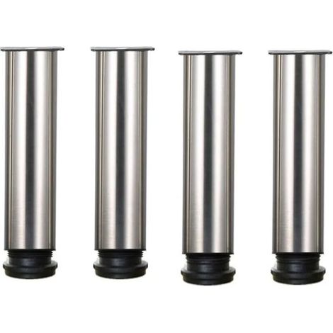 Stoex – 4er-Set verstellbare Möbelfüße aus Edelstahl (25–26,5 cm) – Für Sofas, Tische und Schränke – Einfache Montage