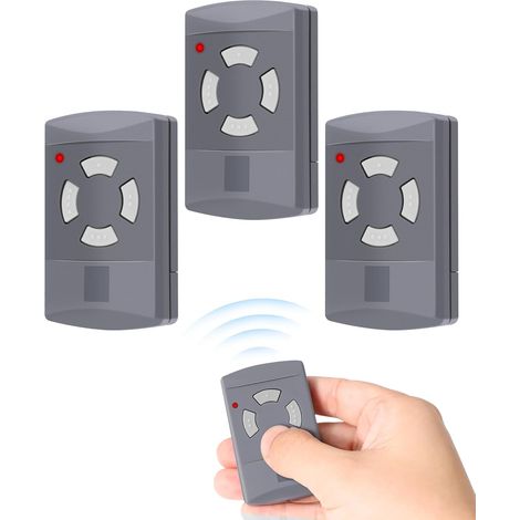 3 Parties Telecommande Portail 40,685 MHz pour Hormann HSE 2/4 HS 2/4 HSM 2/4, 4 canaux, Rolling Code, Télécommande de Portail, Télécommande Porte de Garage (1/5)