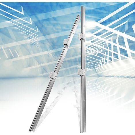2 arbres de guidage linéaires SBR16-1000 mm, 4 glissières à paliers SBR16UU (1/5)
