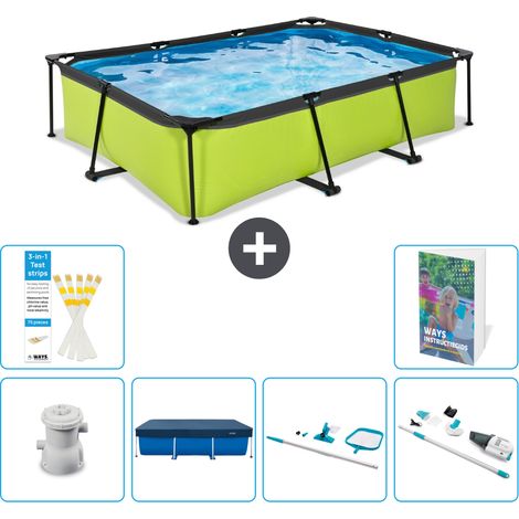 Exit Pool Rechteckig - 300x200x65 cm - 7-teilig S257