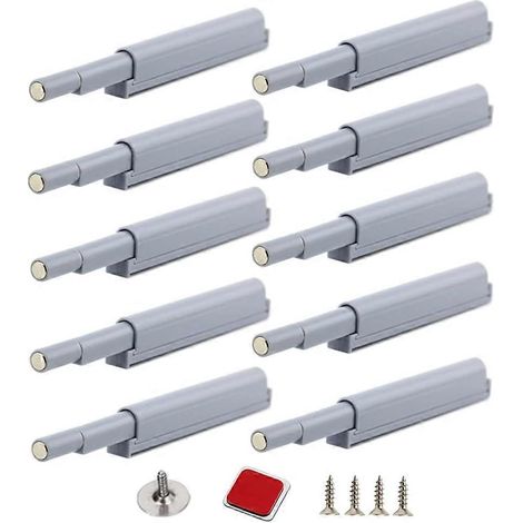 Loquets de porte à ouverture par simple pression, verrou magnétique. Ouverture et fermeture de la porte par simple pression (lot de 10). (1/5)