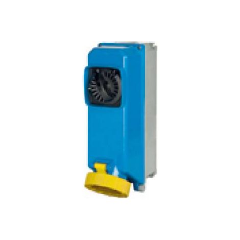 Presa Interbloccata In Termoindurente Da Parete Con Fusibili 2P+T 63A 100-130V 50-60Hz 4H