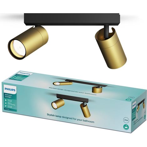 Spot da soffitto Philips Idris Oro e Nero 24 cm