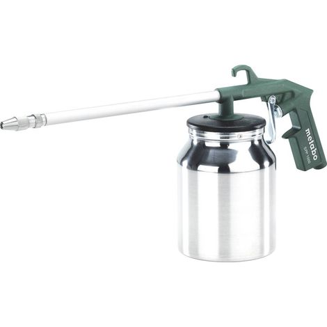 Metabo – Pistolet pulvérisateur à air comprimé 6 bar – Godet d'aspiration 1L – Pour détergents et agents de nettoyage – 200 l/min
