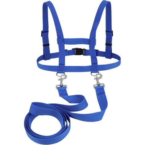 Harnais De Cheval Pour Enfant - 1 Pièce - Nylon Bleu - Réglable - Pour Jeux De Rôle Et Ski - 200 cm (1/5)