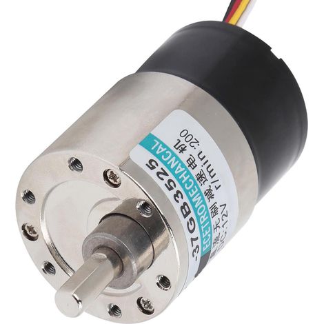 Moteur sans balais basse vitesse, avec support de montage et variateur de vitesse, rotation horaire/antihoraire, 12 V CC, XD-37GB3525, 200 tr/min (1/5)