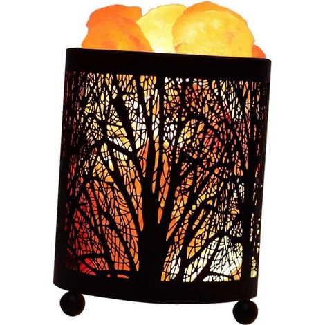 Lampe de chevet décorative, lampe de table moderne pour petite chambre, lampe de sel d'aromathérapie, prise britannique, idée cadeau, pour tables, salon, couloir, maison, en fer (1/5)