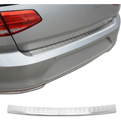 Protection Seuil de Pare-Chocs arrière - Compatible avec VW Passat Variant Alltrack 2015-2019 - Couverture de Seuil de Coffre - Bande Seuil de Chargement - Style élégant - en Acier INOX Chromé Brossé (1/5)