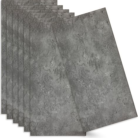 Verdico Panneaux muraux 3D Polystyrne - Gris - 100x50 Cm - 8 pices - Revtement mural - Panneaux de plafond - 4 m2