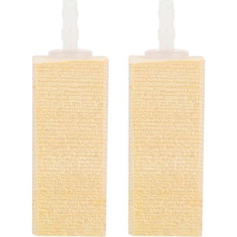Set mit 2 Luftsprudlersteinen aus Holz für Aquarien, Zubehör für Eiweißabschäumer – 6,50 x 2,30 x 2,20 cm (1/4)