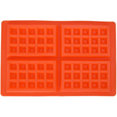 DEESSE SHOP-RIZGHWOY 5 Gaufres en Silicone cavité pour le Petit Déjeuner pour le Petit Déjeuner pour la Cuisson Rouge, Environ 7,28 X 0,59 Pouces, carré 11 X 7,24 0,59 Pouces pour la Mousse et les Ali (1/5)