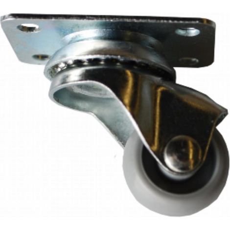 FPLUS rueda pvc con placa 25 mm. sin freno 82180 , Rueda de pvc 
Diametro rueda 25 mm.
Peso maximo. 15 KG.
Altura total     39 mm.
Plca giratoria